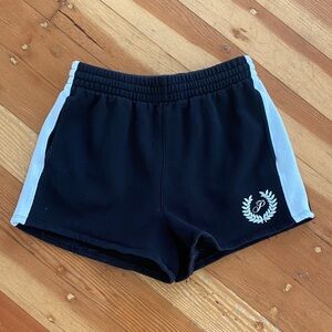 PINK‎ Victoria's Secret Black and White Athleisure Lounge Sweat Shorts XS